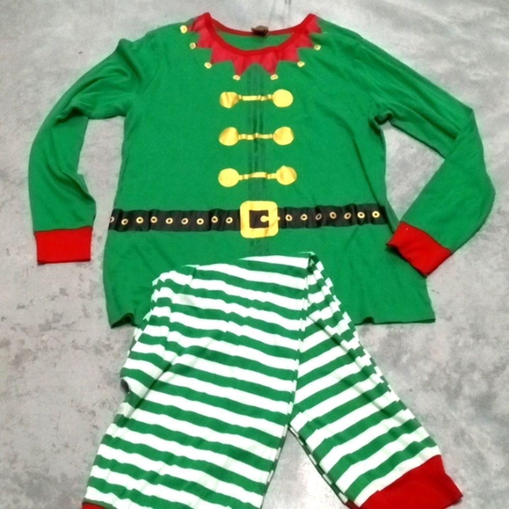 Target Festive Green Elf Pajama Set